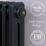 CI-RK-BLK-CU00 - Rook Black 2 Column Victorian Cast Iron Radiator H660mm x W586mm CI-RK-BLK-CU00 - Rook Black 2 Column Victorian Cast Iron Radiator H660mm x W586mm
